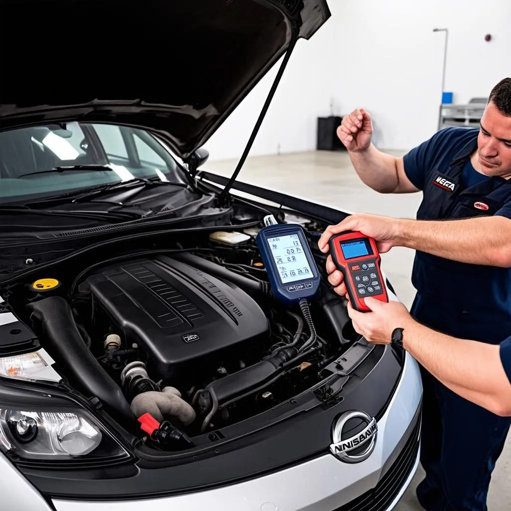 Nissan Mechanic at Work