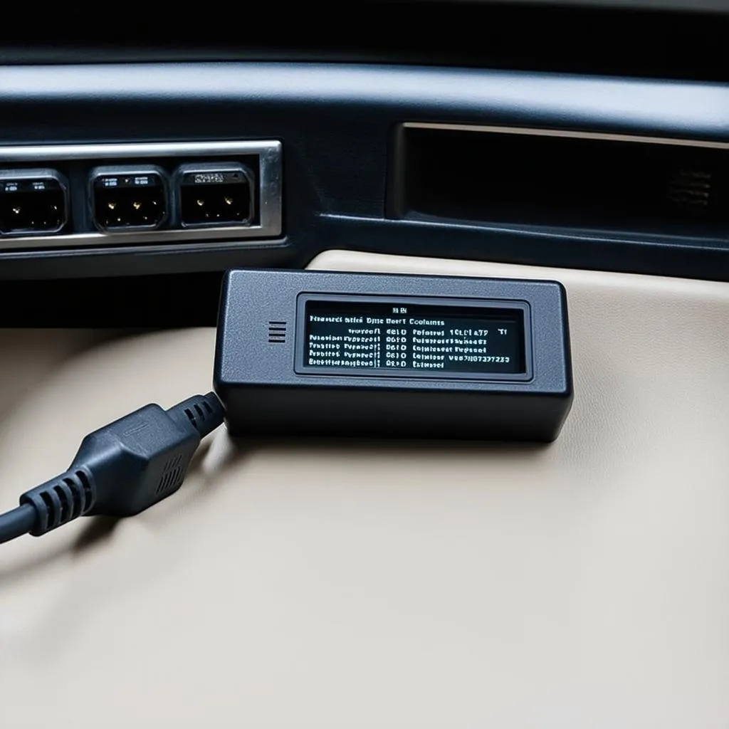 OBD Code Reader Connected to Car