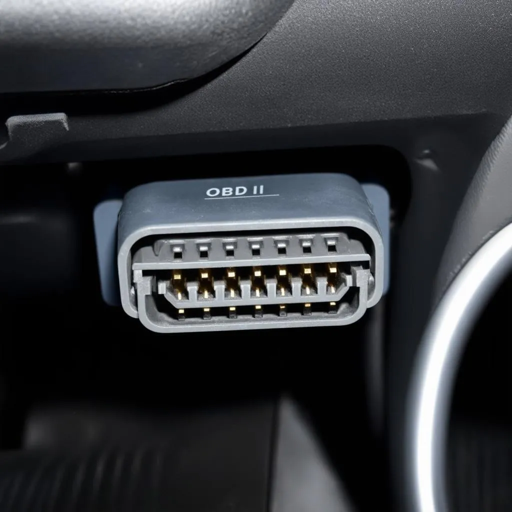 OBD connector location in a car