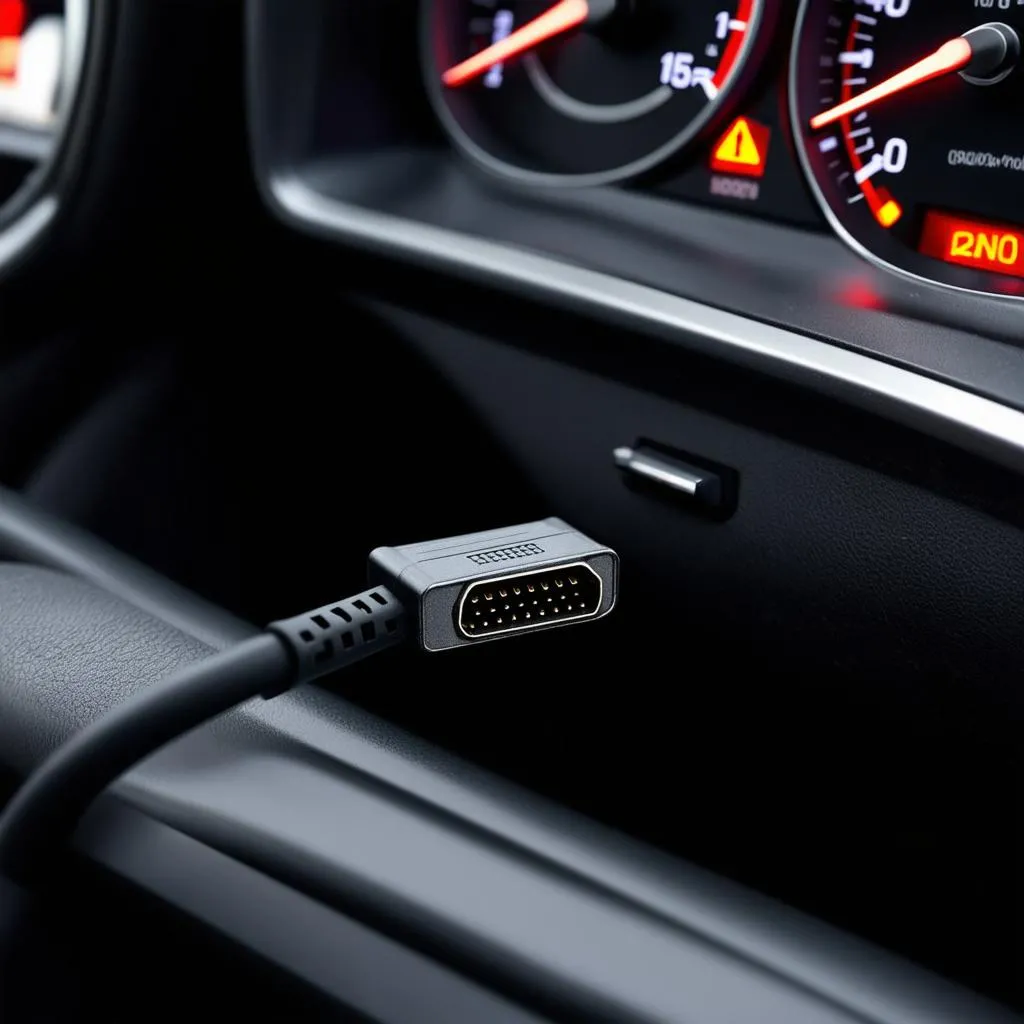 OBD Dongle Connected to a Car