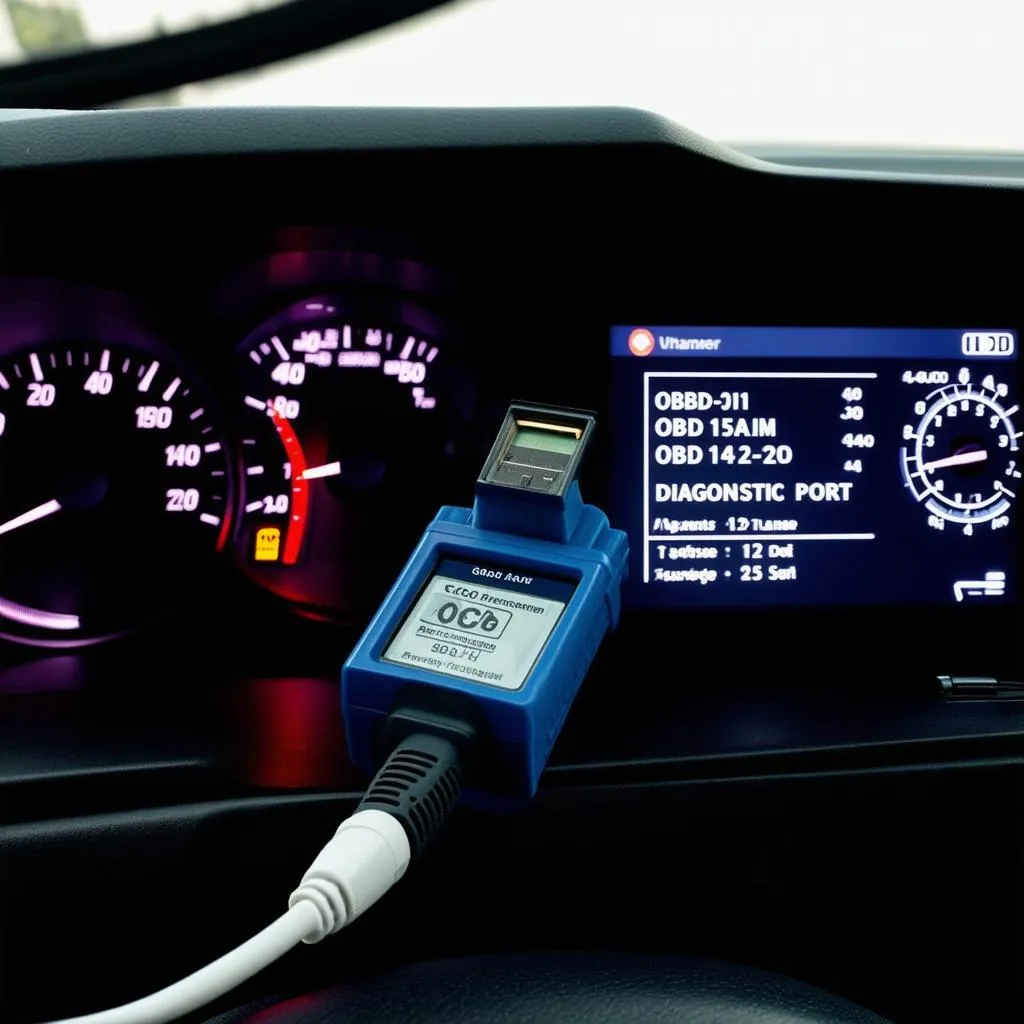 OBD-II Scanner Connected