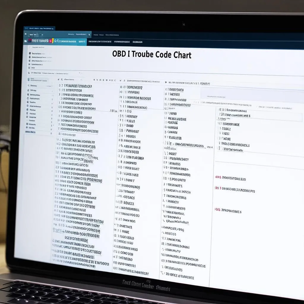 OBD II Trouble Code Chart