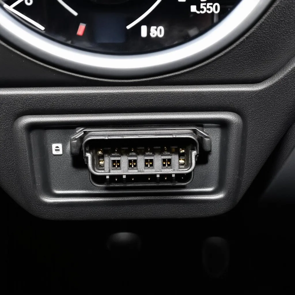 OBD port location under dashboard