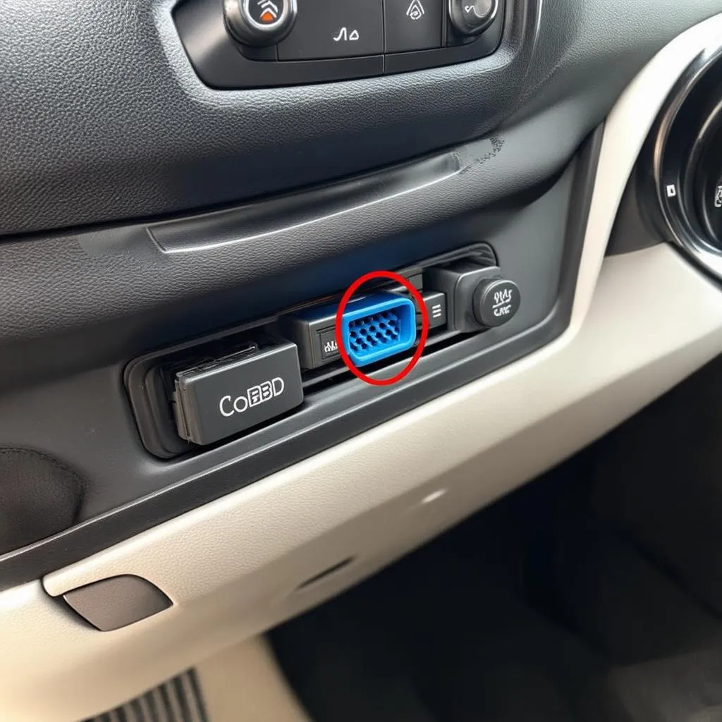 OBD port location in a car