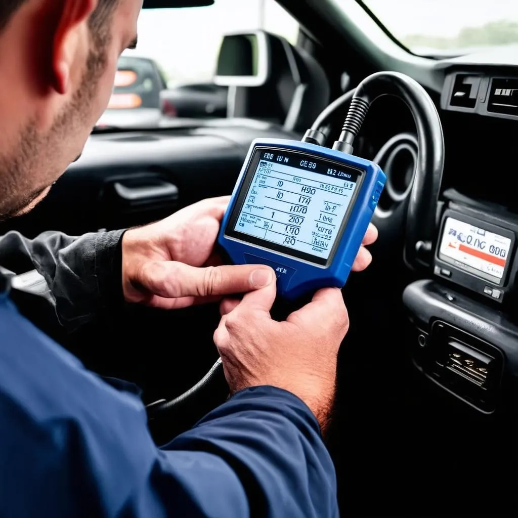 OBD Scanner in Use