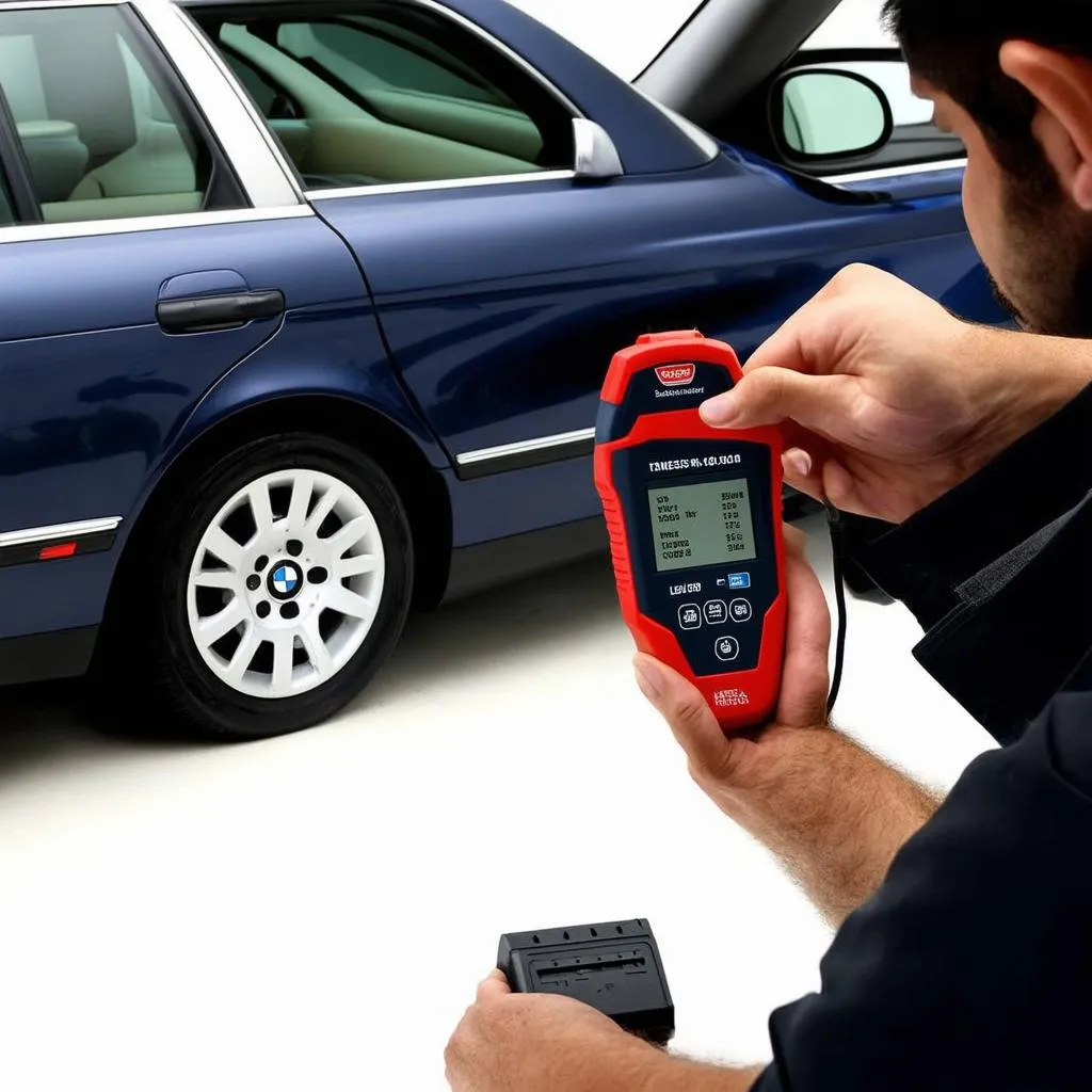 OBD Scanner connected to a 1998 BMW 740i