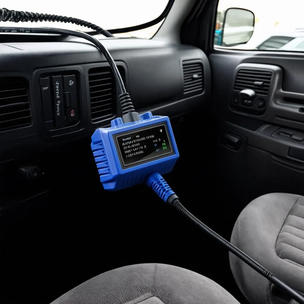 OBD Scanner Connected to 2002 Dodge Dakota