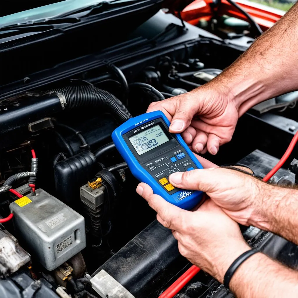 OBD Scanner Connected to 1995 Bronco