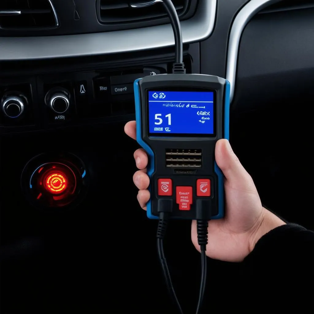 OBD Scanner Connected to a Car's Diagnostic Port