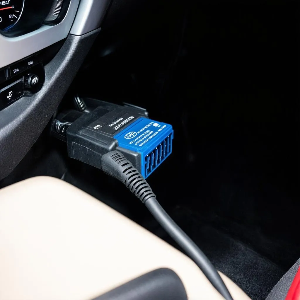 OBD Scanner Connected to RAV4