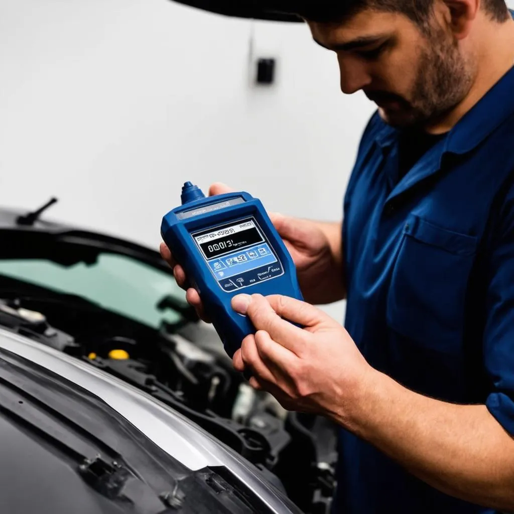 OBD Scanner with a Mechanic