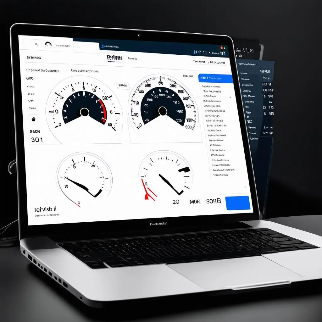 OBD Software on Laptop