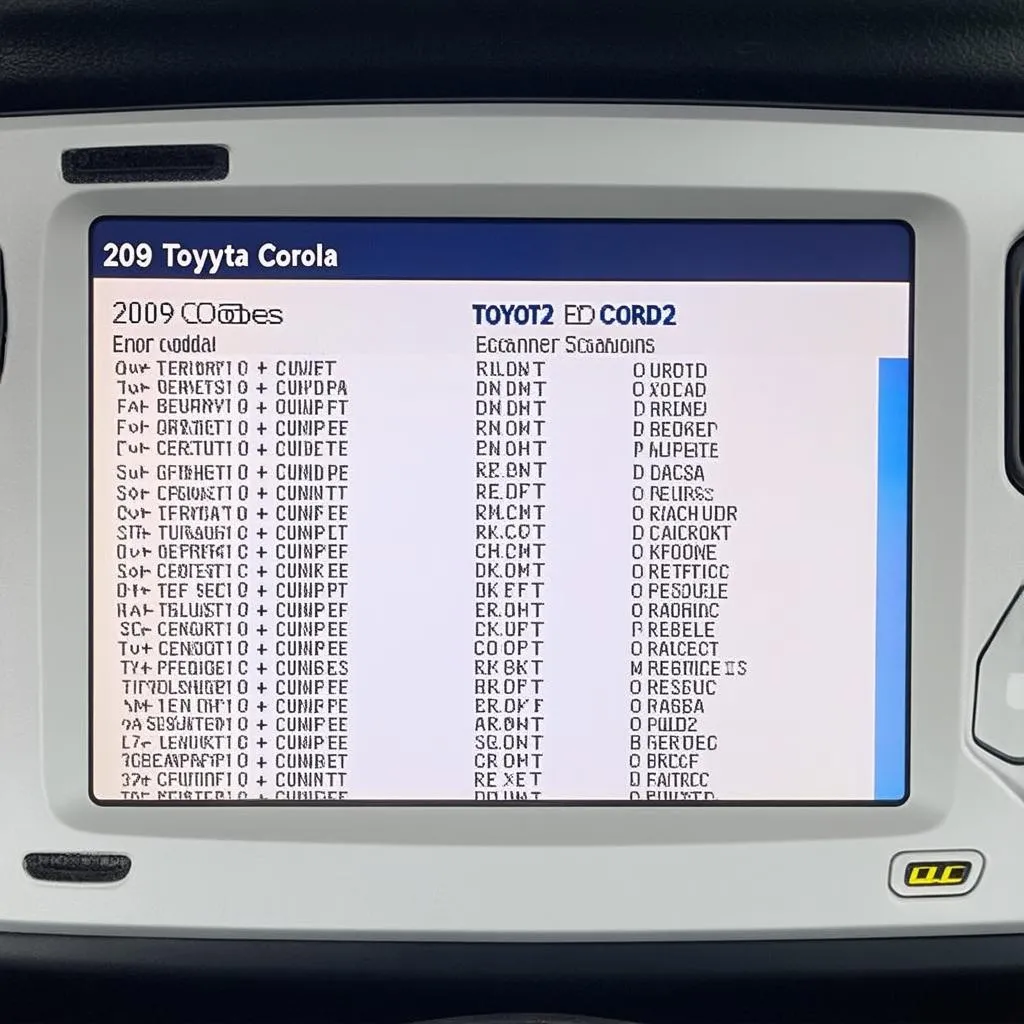 obd2 error codes