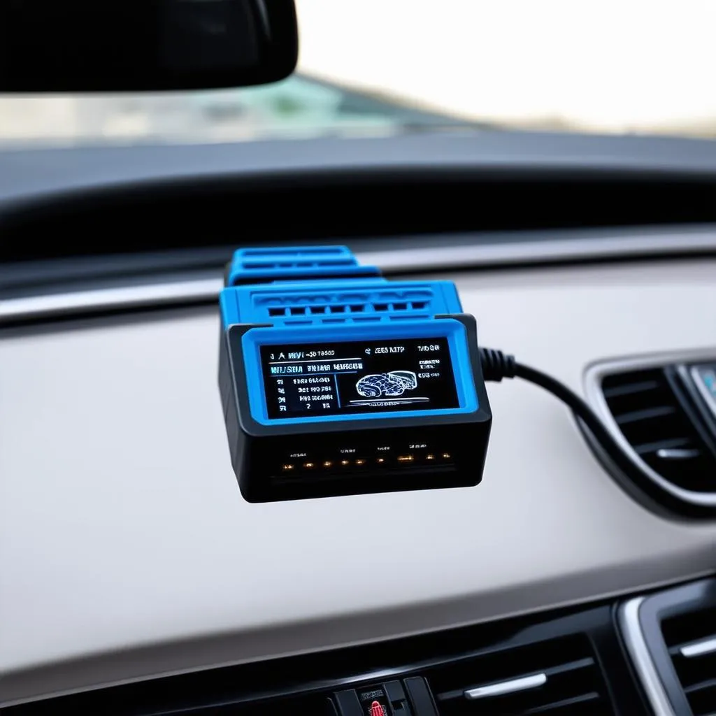 OBD2 Scanner Connected to BMW