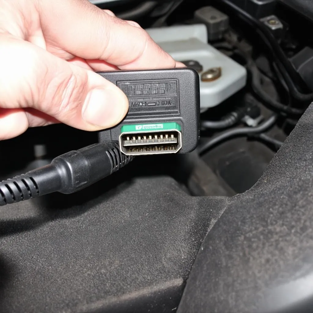 OBD2 Scanner Connected to 1997 Mustang GT