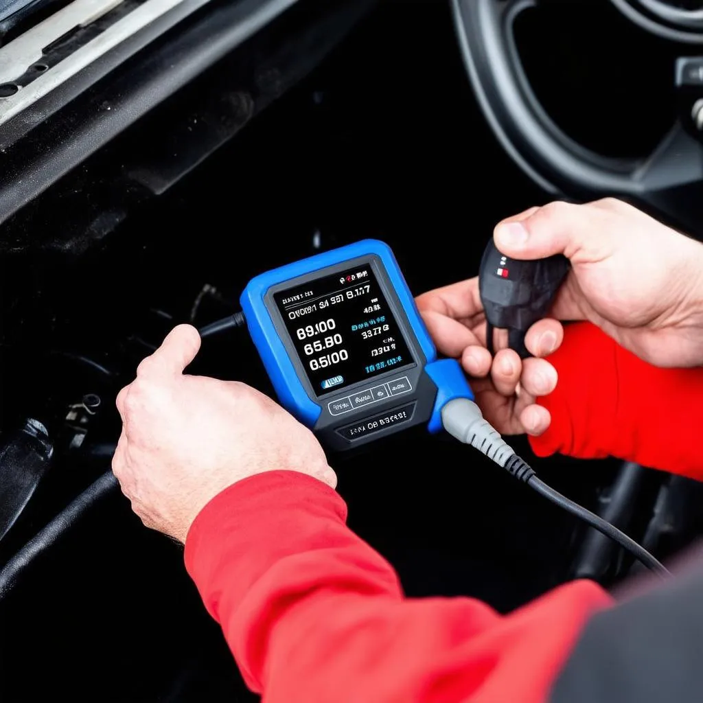 OBD-II Scanner In Use