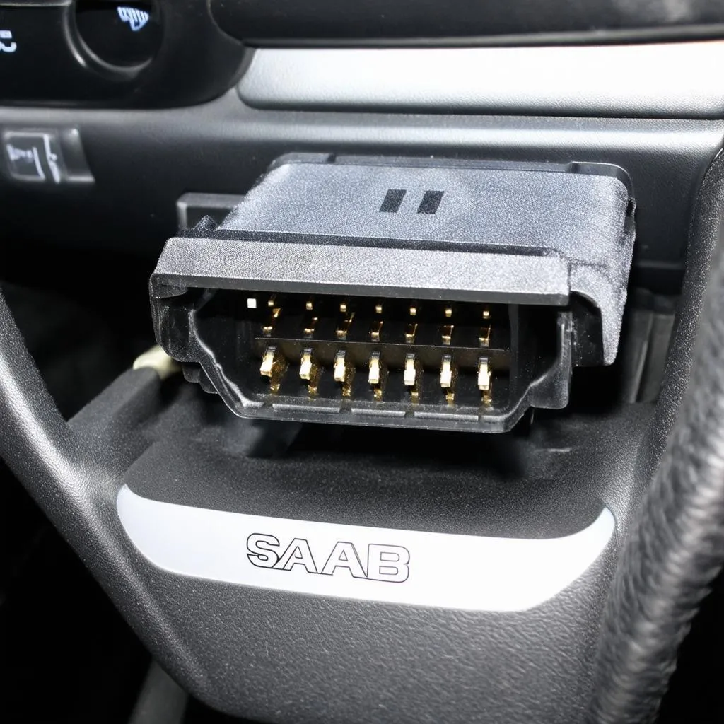 Saab 9-3 OBD Port Location