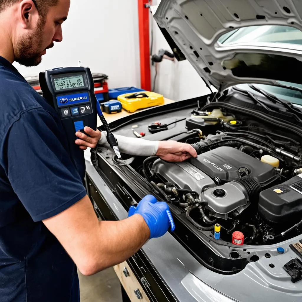 Subaru Mechanic at Work