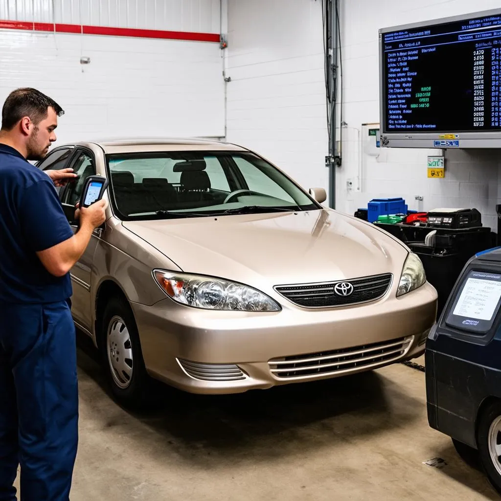 Diagnosing a 2003 Toyota Camry with an OBD Scanner