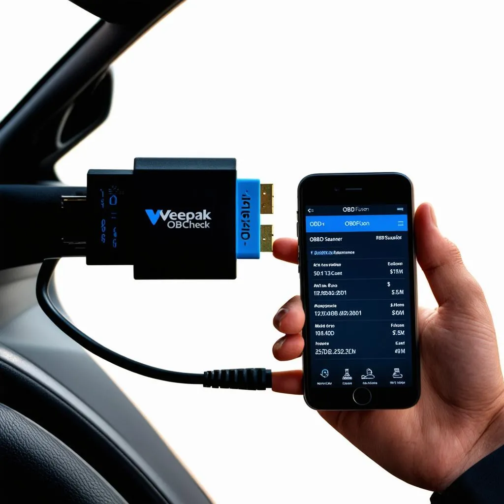 veepeak obdcheck ble scanner and obd fusion app