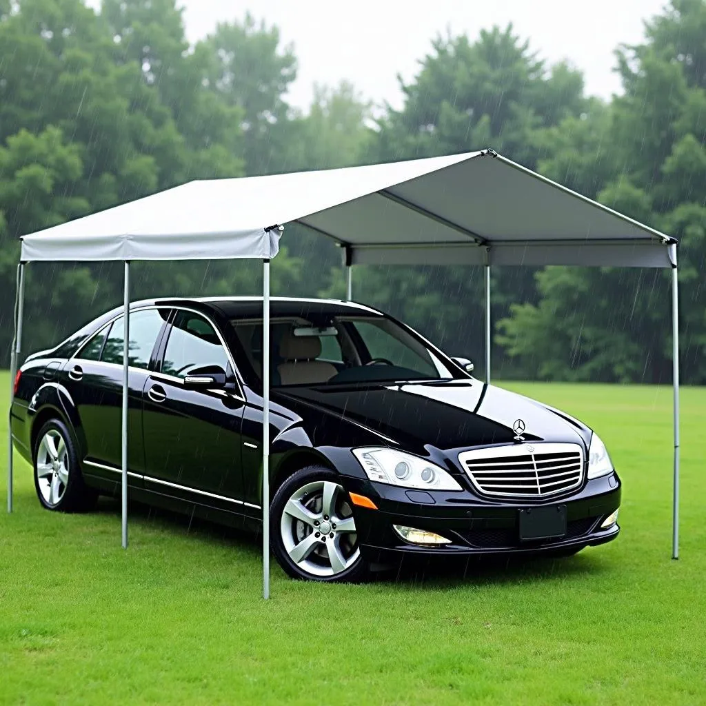 Car Canopy in Rain