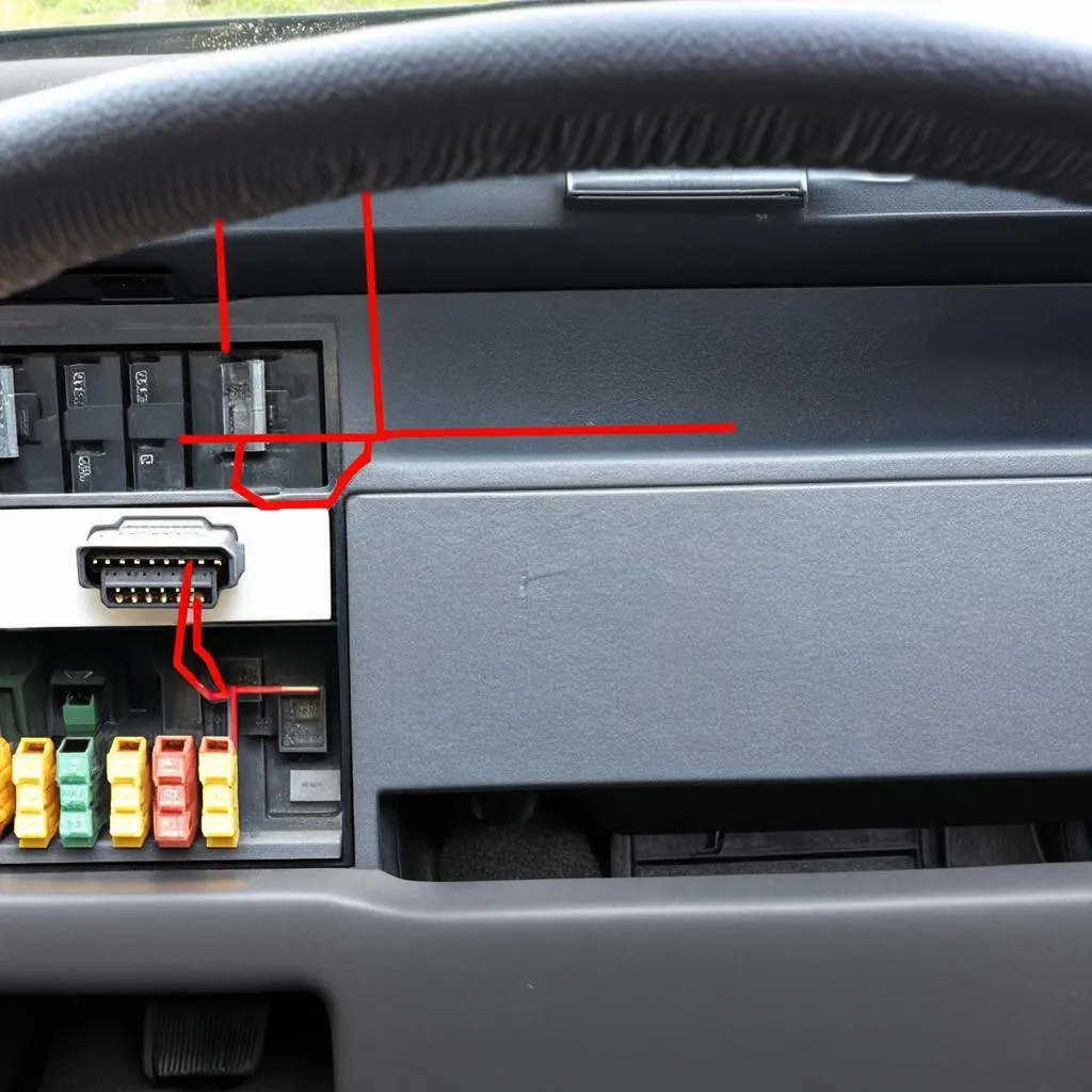 1995 Honda OBD port location