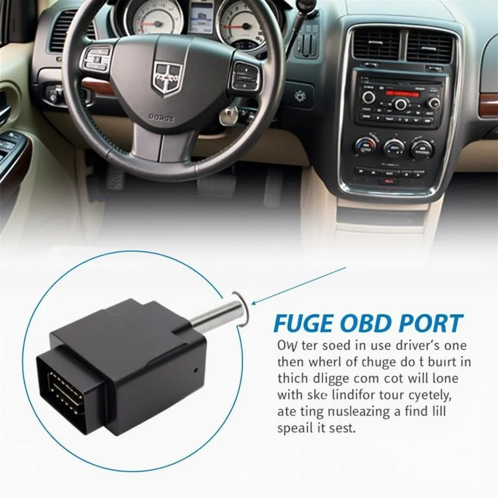 OBD Port Location in a 2011 Dodge Caravan