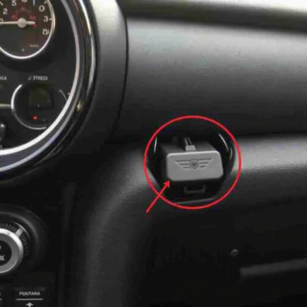 OBD port location in a 2013 Mini Cooper