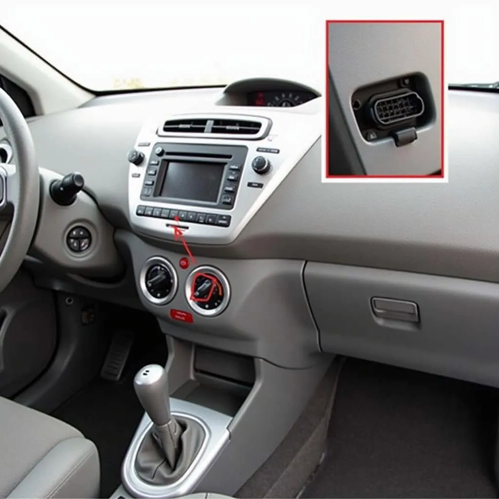 2013 Toyota Yaris OBD Port Location