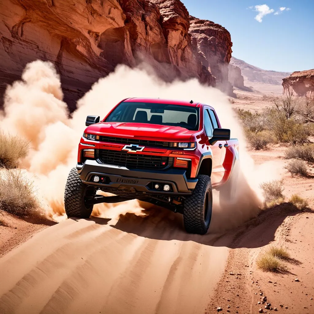 Chevy Silverado ZR2 off-roading