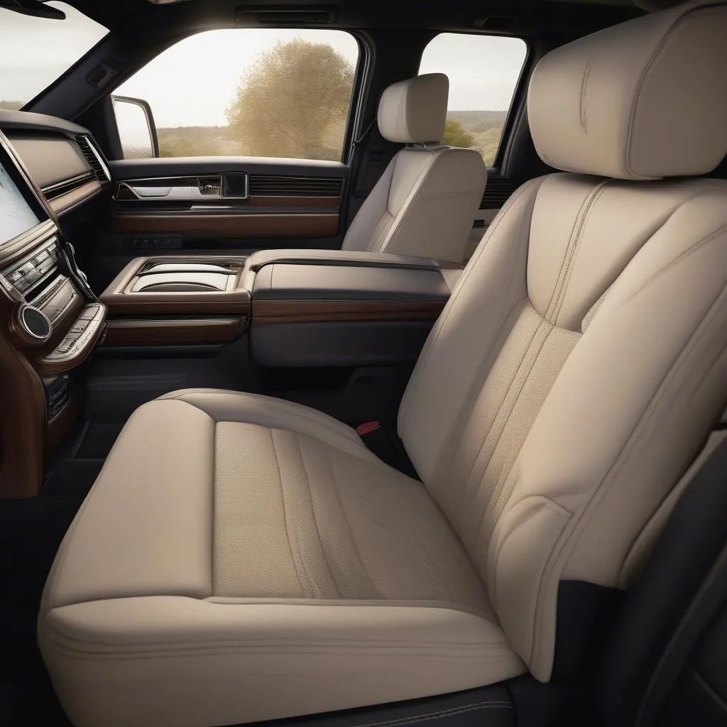 Luxurious interior of the 2023 Lincoln Navigator