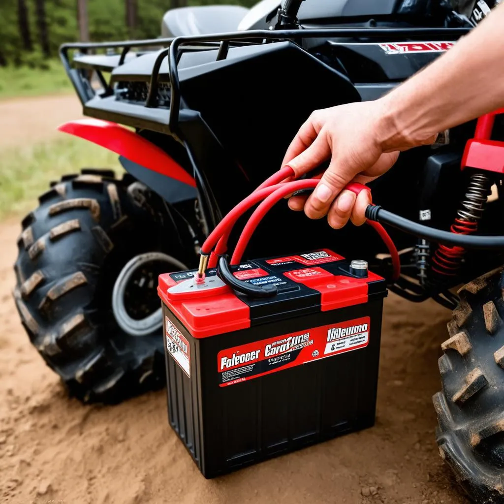 ATV Battery Jump Start