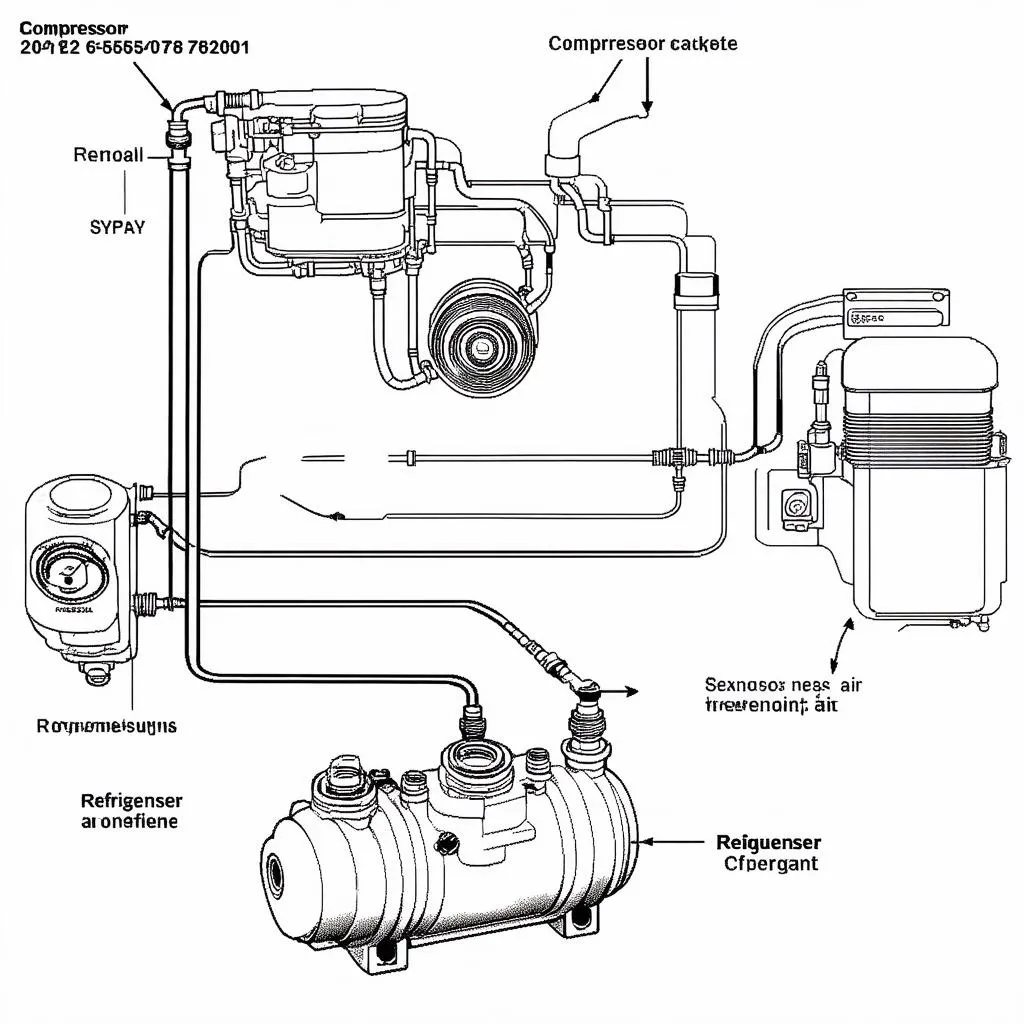 Diagram of a Car's Air Conditioning System