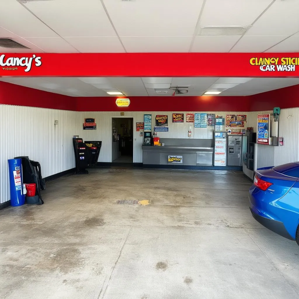 Car wash interior view