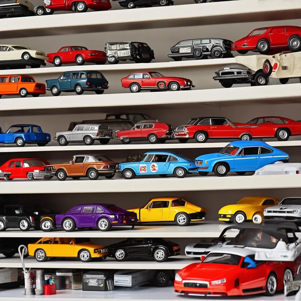 Diecast Car Collection on Display