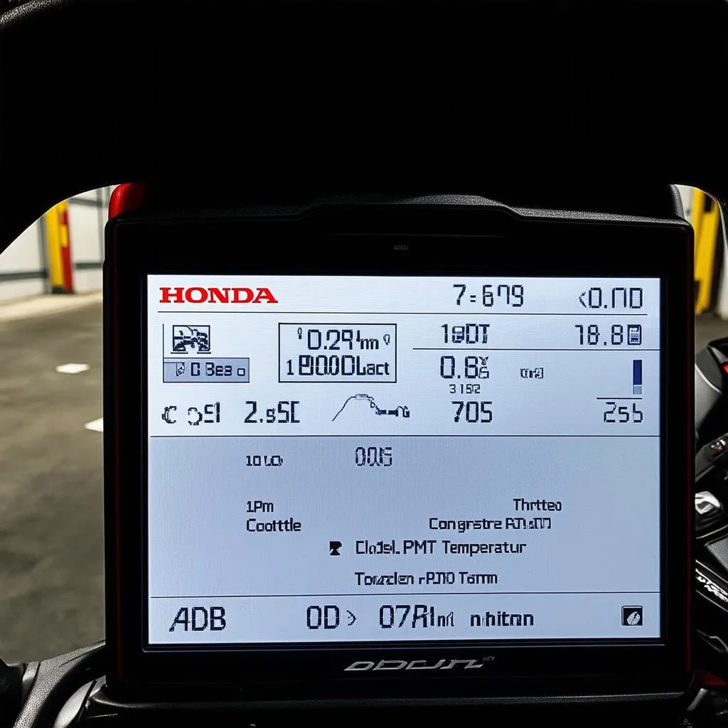 OBD Tool Display Showing Diagnostic Information