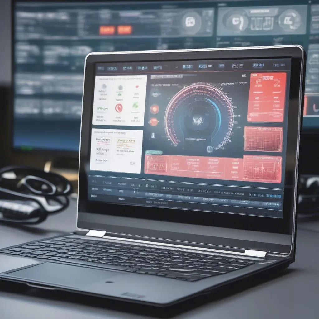 Modern car diagnostic software interface