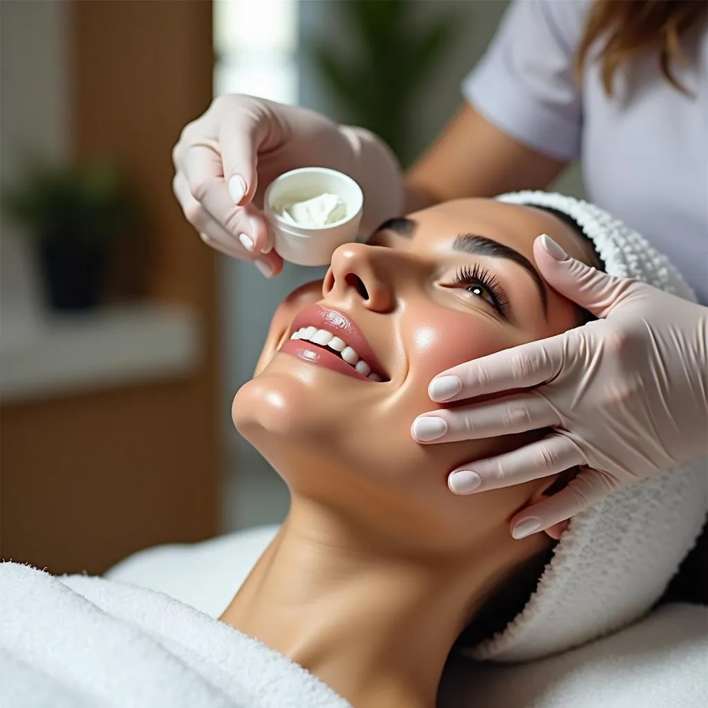 Woman Getting a Facial in Dacula