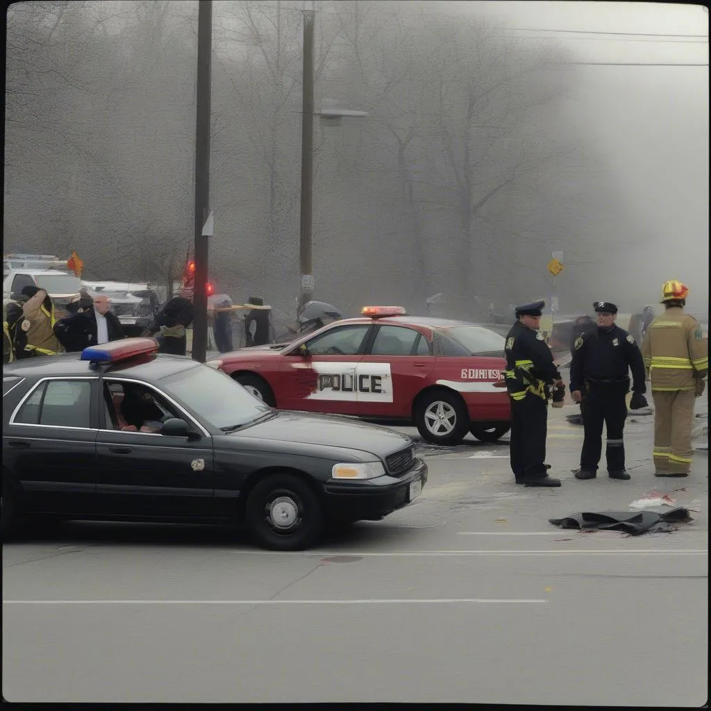 Car accident scene