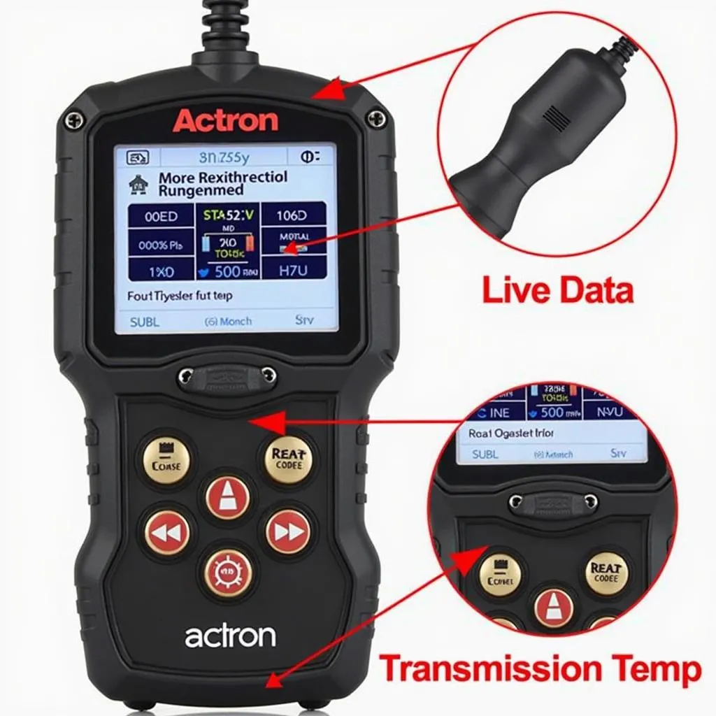 Close-up of Actron OBD Scanner Features