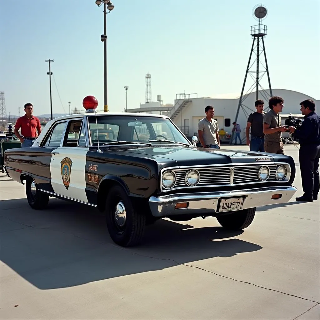 Adam-12 Plymouth Belvedere on set