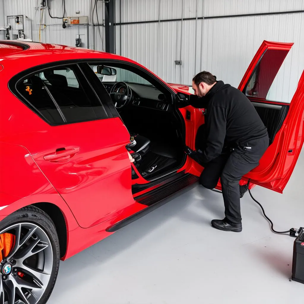 Alfa Romeo Giulia with OBD Scanner connected