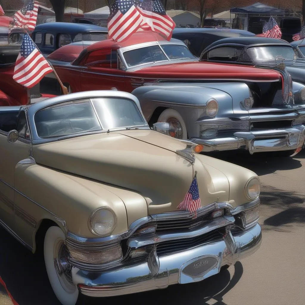 Classic Cars at an American Legion Car Show