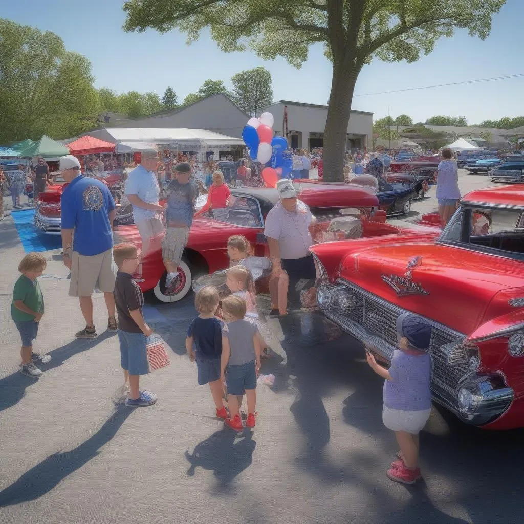 Family Fun at an American Legion Car Show