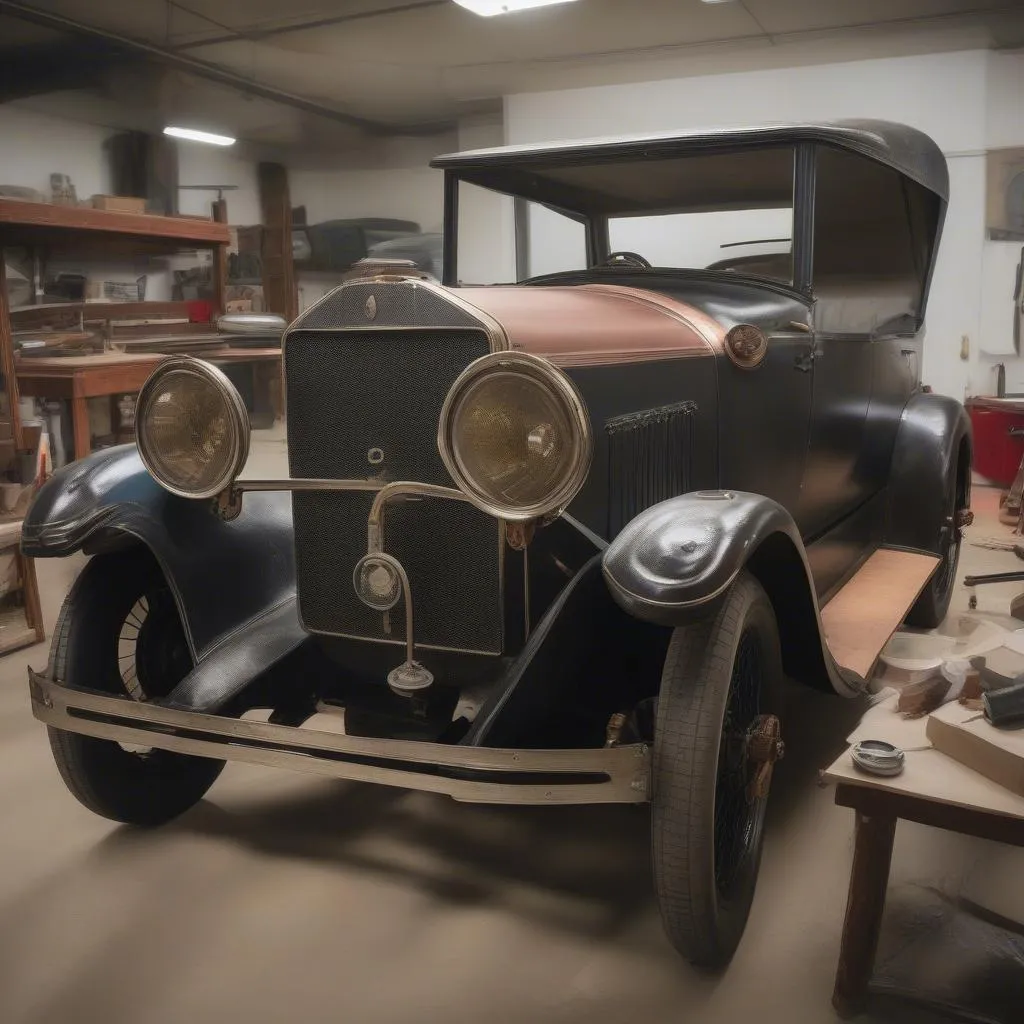 Antique car restoration