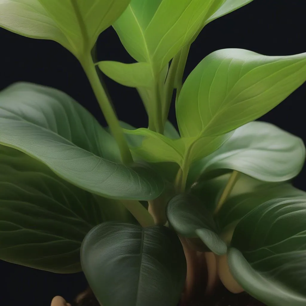 Anubias Nana Petite Plant Closeup