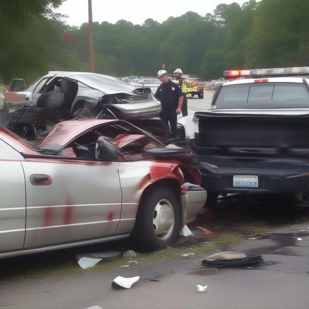 car accident scene