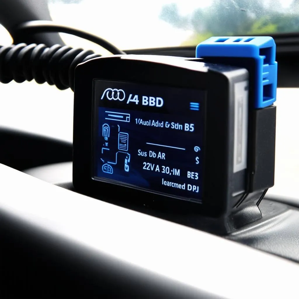 Audi A4 B5 OBD Scanner connected to a car