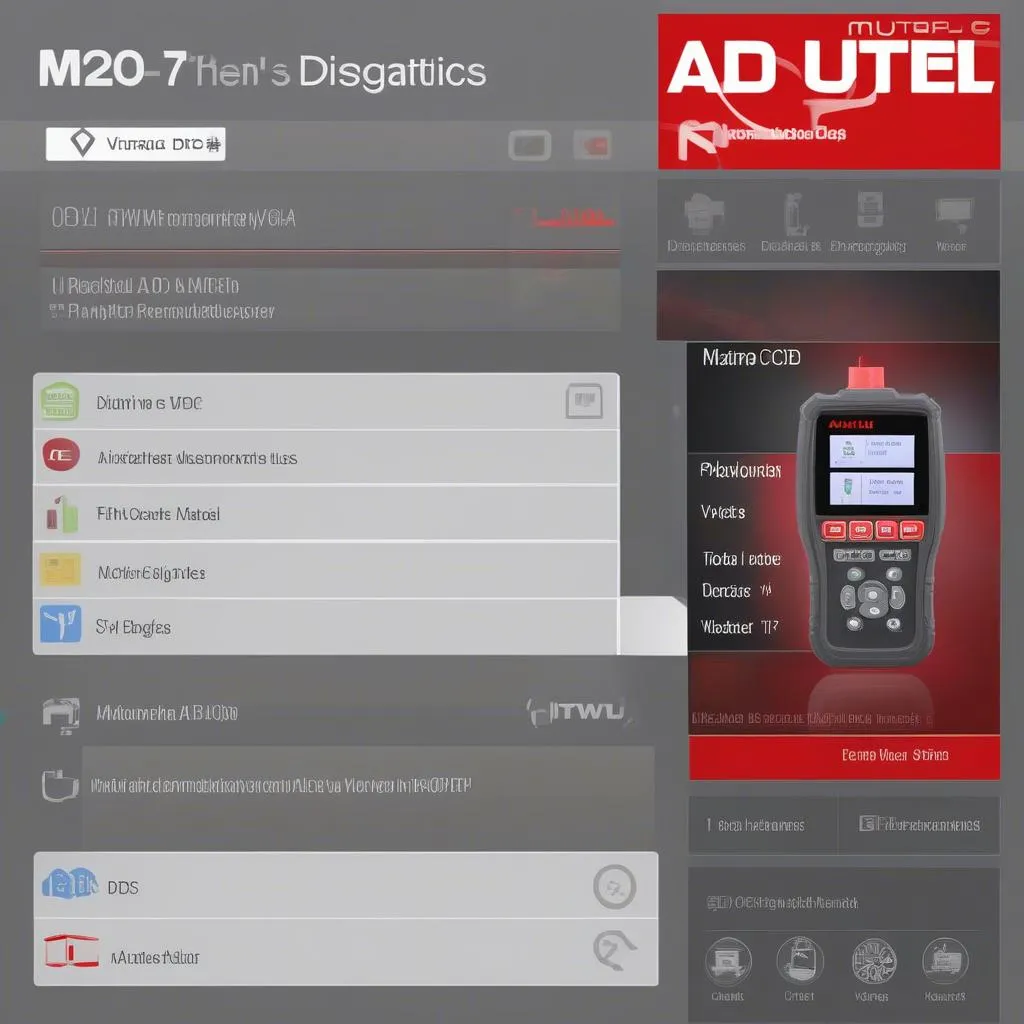 Autel MD702 OBD User Interface