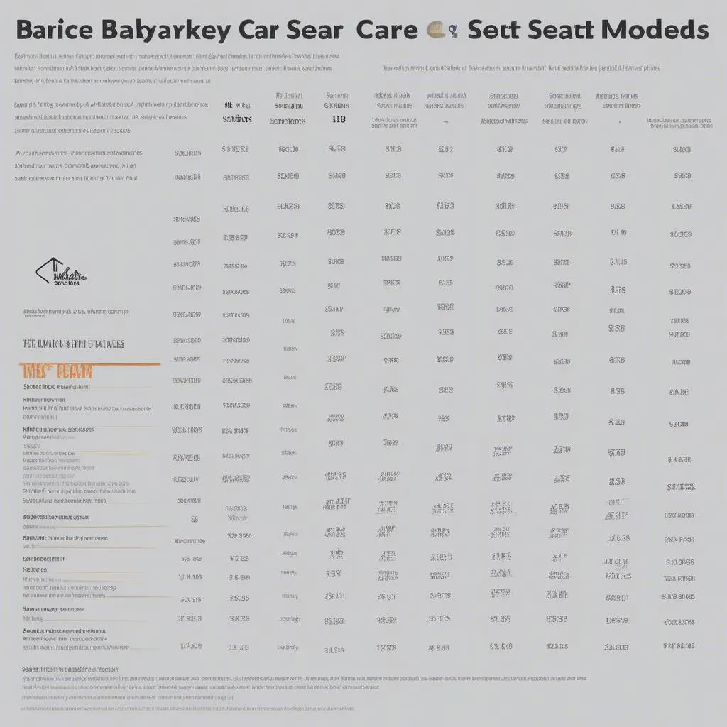 BabyArk Car Seat Price Comparison Chart